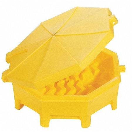 Drum Funnel w/Hinged Lid,Yl,29"O.D.x11"H