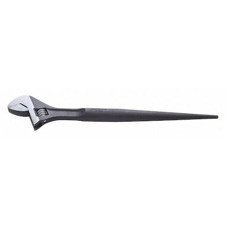 Adjustable Spud Wrench, 16-3/8 in Overall Length, 1-5/8 in Head, 0 in Offset, Alloy Steel