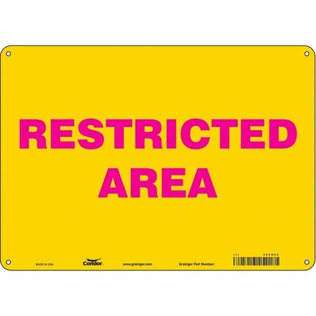 Safety Sign, 10 in Height, 14 in Width, Polyethylene, Horizontal Rectangle, English, 486R62
