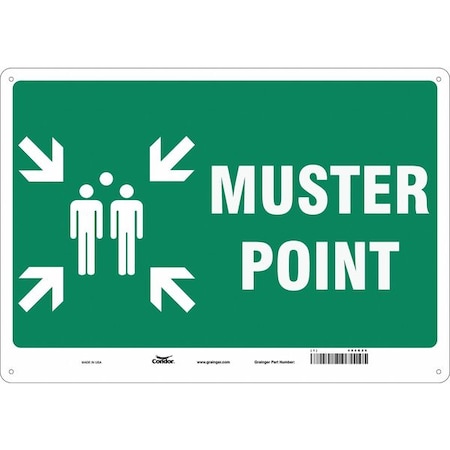 Safety Sign, 14 in Height, 20 in Width, Polyethylene, Horizontal Rectangle, English