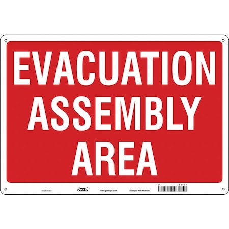 Safety Sign, 14 in Height, 20 in Width, Aluminum, Horizontal Rectangle, English