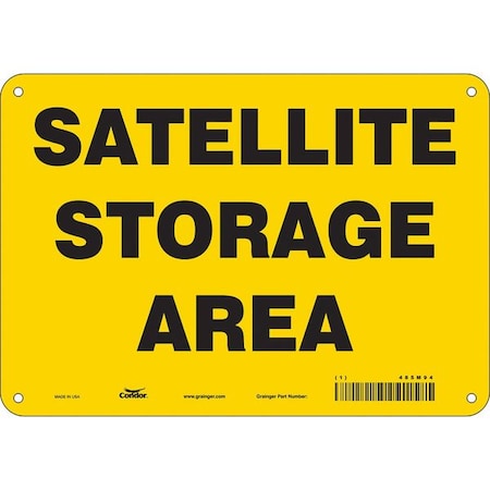 Safety Sign, 7 in Height, 10 in Width, Polyethylene, Vertical Rectangle, English, 485M94