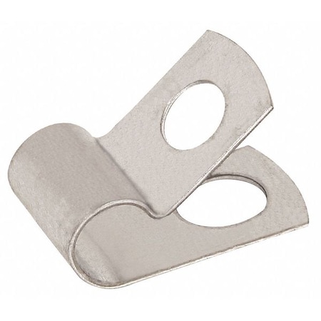 Cable Clamp, Steel, 3/16 in Bundle Dia., Gray, 50 PK