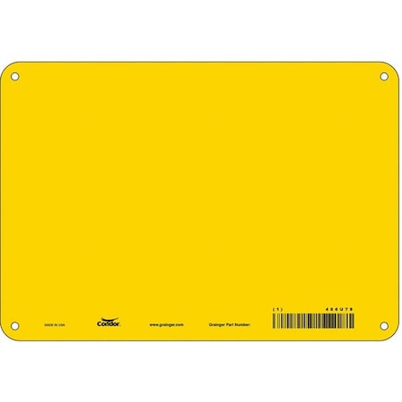 Safety Sign,10" W,7" H,0.550" Thick,PK10