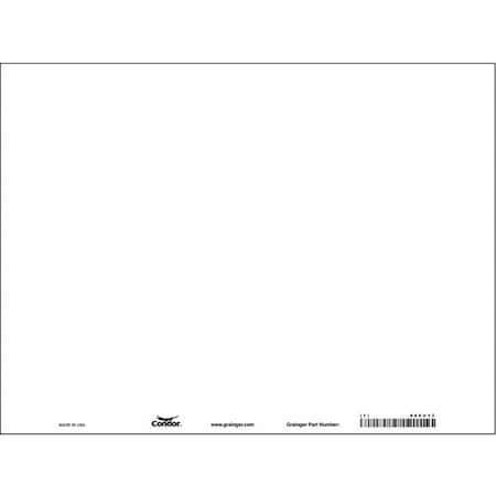 Blank Sign, 24" W, 18" H, No Text, Aluminum, White