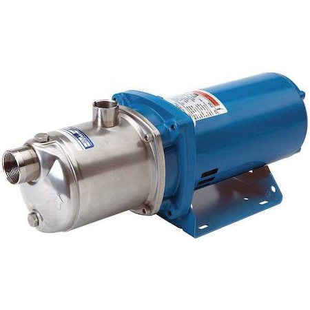 Booster Pump, 1 hp, 208 to 240/480V AC, 3 Phase, 1 in NPT Inlet Size, 5 Stage, 147 psi Max Pressure