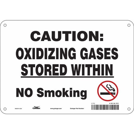 Chemical Sign, 7" H, 10" W, Polyethylene, Vertical Rectangle, English, 486A28