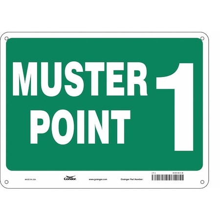 Safety Sign, 18 in Height, 24 in Width, Aluminum, Horizontal Rectangle, English