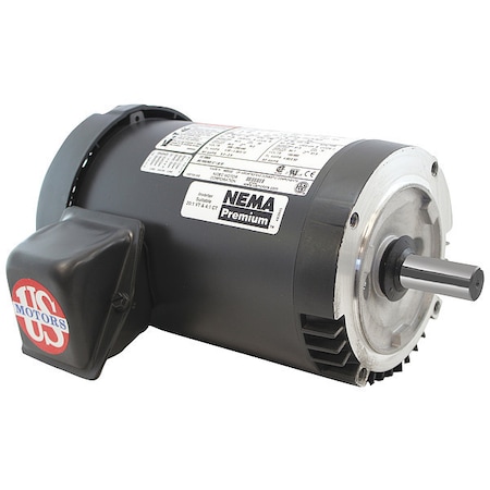 Three-Phase General Purpose Motor, 1 1/2 HP, 145TC Frame, 208-230/460V AC Voltage