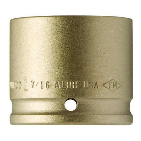 1/2 in Drive Impact Socket 1 1/2 in Size Hex Standard Depth, Natural