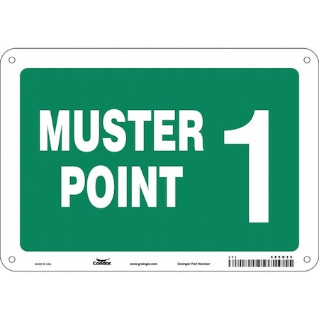 Safety Sign, 7 in Height, 10 in Width, Aluminum, Vertical Rectangle, English