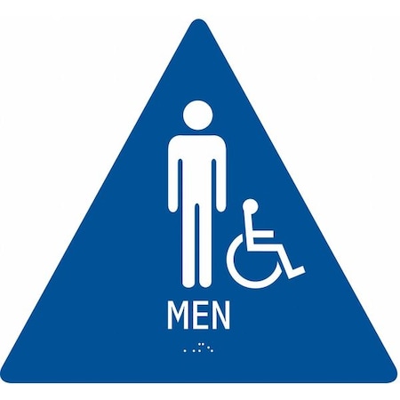 MEN, 11 in W x 10 in H, Triangle, ABS Plastic, 486G84