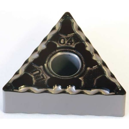 Triangle Turning Insert, Triangle, 3/8 in, TNMG, 0.0156 in, Carbide
