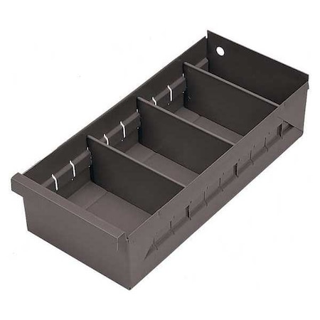 Plastic Divider, Gray, 3 1/4 in H, 12 PK