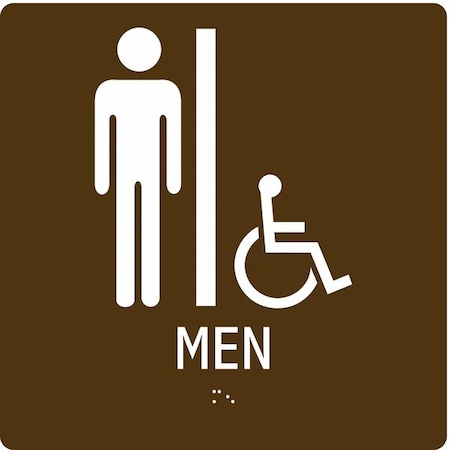 MEN, 8 in W x 8 in H, Square, Modified Acrylic, 486G81