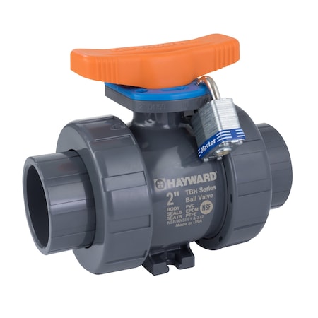 Ball Valve, True Union, 1/4", PVC/FPM, Full Port, Threaded