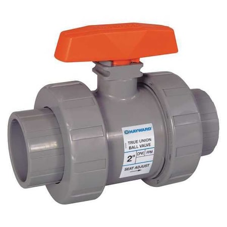 Ball Valve, True Union, 2", PVC/EPDM, Full Port, S/T