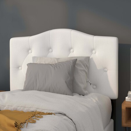 Cambridge Headboard,Twin Size,White Fbrc