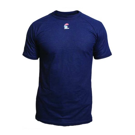 Men's Flame-Resistant Crewneck Shirt, 4 cal/sq cm, L, Modacrylic