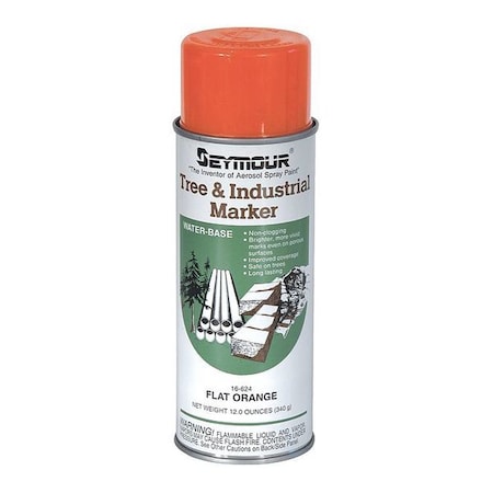 Tree and Industrial Marking Paint, 12 oz., Orange, Water -Based