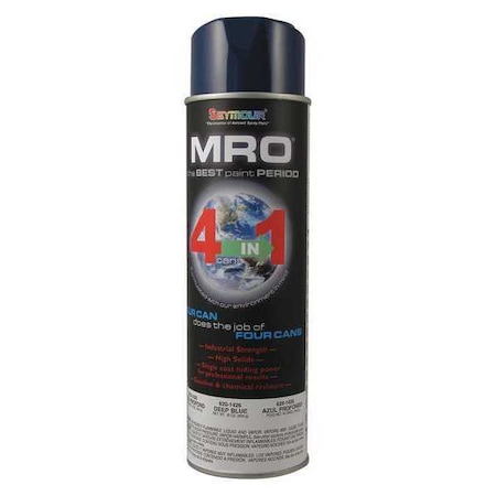 Spray Paint,Deep Blue, Deep Blue, Gloss, Solvent, 16 oz