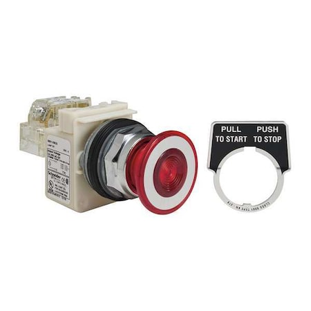 Push Button Operator, 30 mm, SPDT, Red