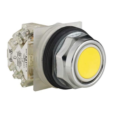 Push Button Operator, 30 mm, SPDT, Yellow