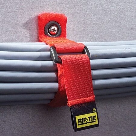 Back-to-Back Strap, No Adhesive, 7 in, 1 in W, White, 2 PK