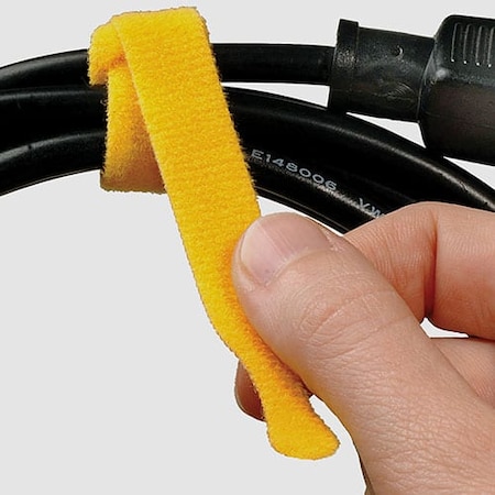 Cable Tie, 8 in L, 1-3/4 in Max Bundle Dia., Red, 10 PK