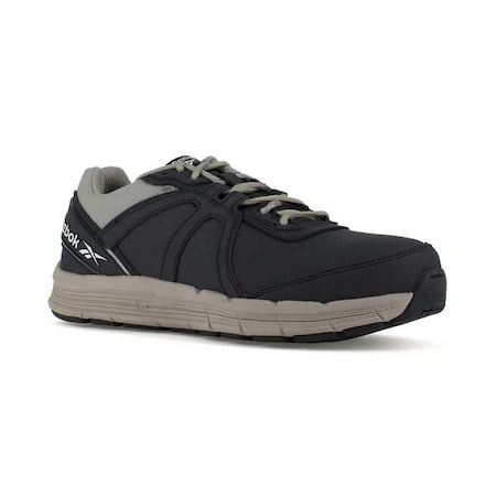 Men's Athletic Shoe, 10 Leather Upper, Steel Toe, 4 in H, Navy, RB3502