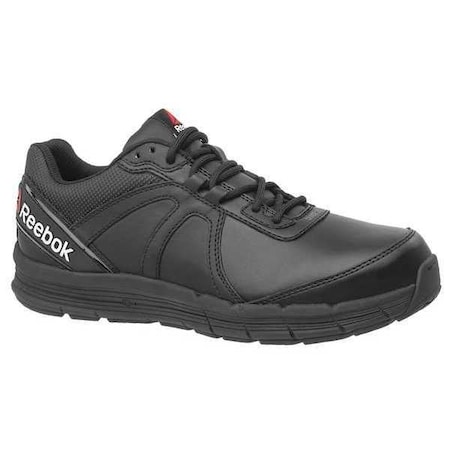 Men's Athletic Shoe, 9 1/2 Leather, Mesh Upper, Steel Toe, Low H, Black, RB3501