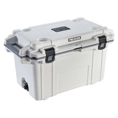 Marine Chest Cooler, White/Gray, Cap.70qt.