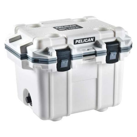 Marine Chest Cooler, White/Gray, Cap.30qt.