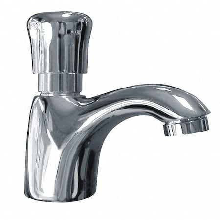 Metering Single Hole Mount, 1 Hole Low Arc Bathroom Faucet, Polished chrome