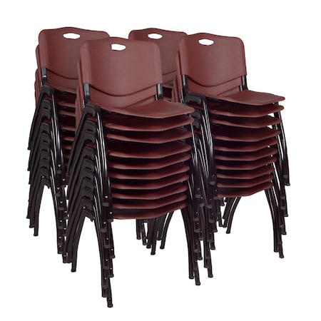 Regency M Lightweight Stackable Sturdy Breakroom Chai (40 pack)- Burgundy