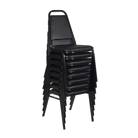 Regency Dining Cushioned Restaurant Stackable Chair (8 pack)- Black