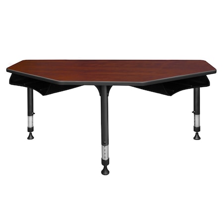 I-Promise Desks, 24 D X 23-34 H, 60 W X Wood, Metal, Cherry