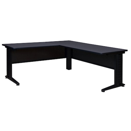 Desk Shell Fusion 66" L-Desk Shell,42" Return,Grey, Grey