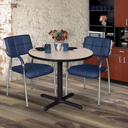 Regency Cain X-Base for 30 in. Table Tops- Black