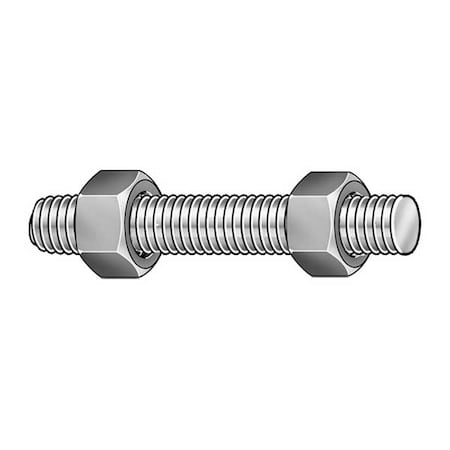 Threaded Stud, Fluoropolymer Coated, 50 PK