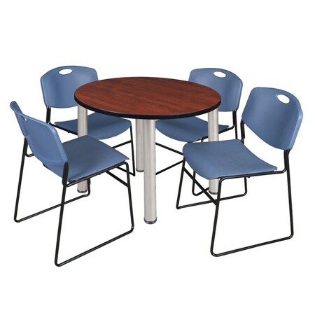 Kee Round Table & Chair Set, Wood, Metal, Polypropylene Top