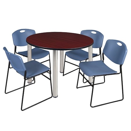 Kee Round Table & Chair Set, Wood, Metal, Polypropylene Top