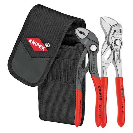 2 Piece Knipex Cobra Plastic Grip Plier Wrench Set Dipped Handle