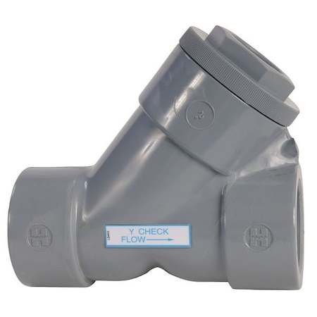 Y-Check Valve, 1-1/2", PVC/EPDM, Socket