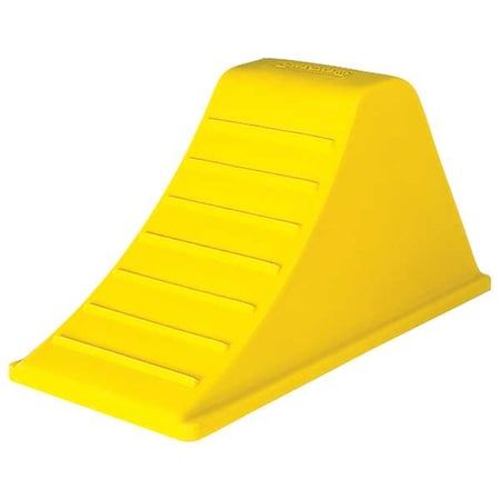 Wheel Chock,12-1/4 In H,Urethane,Yellow