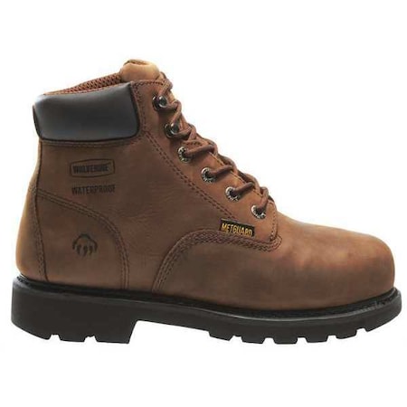 Men's 6-Inch Work Boot, 9 1/2 XW, Steel Toe, 6 in H, Brown, W05679