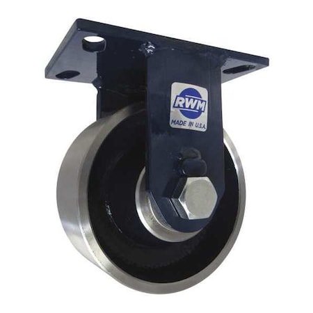 Rigid Plate Caster,Forged Steel,5000 lb.