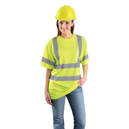 T-Shirt, 3, R, Polyester, Yellow, XL