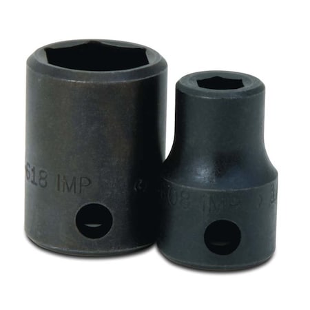 1/2" Drive Impact Socket Black Industrial, Standard 1/2"D,6Pt,1-1/8