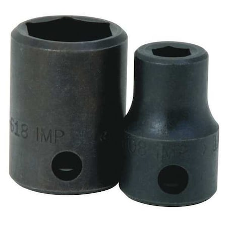 1/2" Drive Impact Socket Black Industrial, Standard 1/2"D,6Pt,1